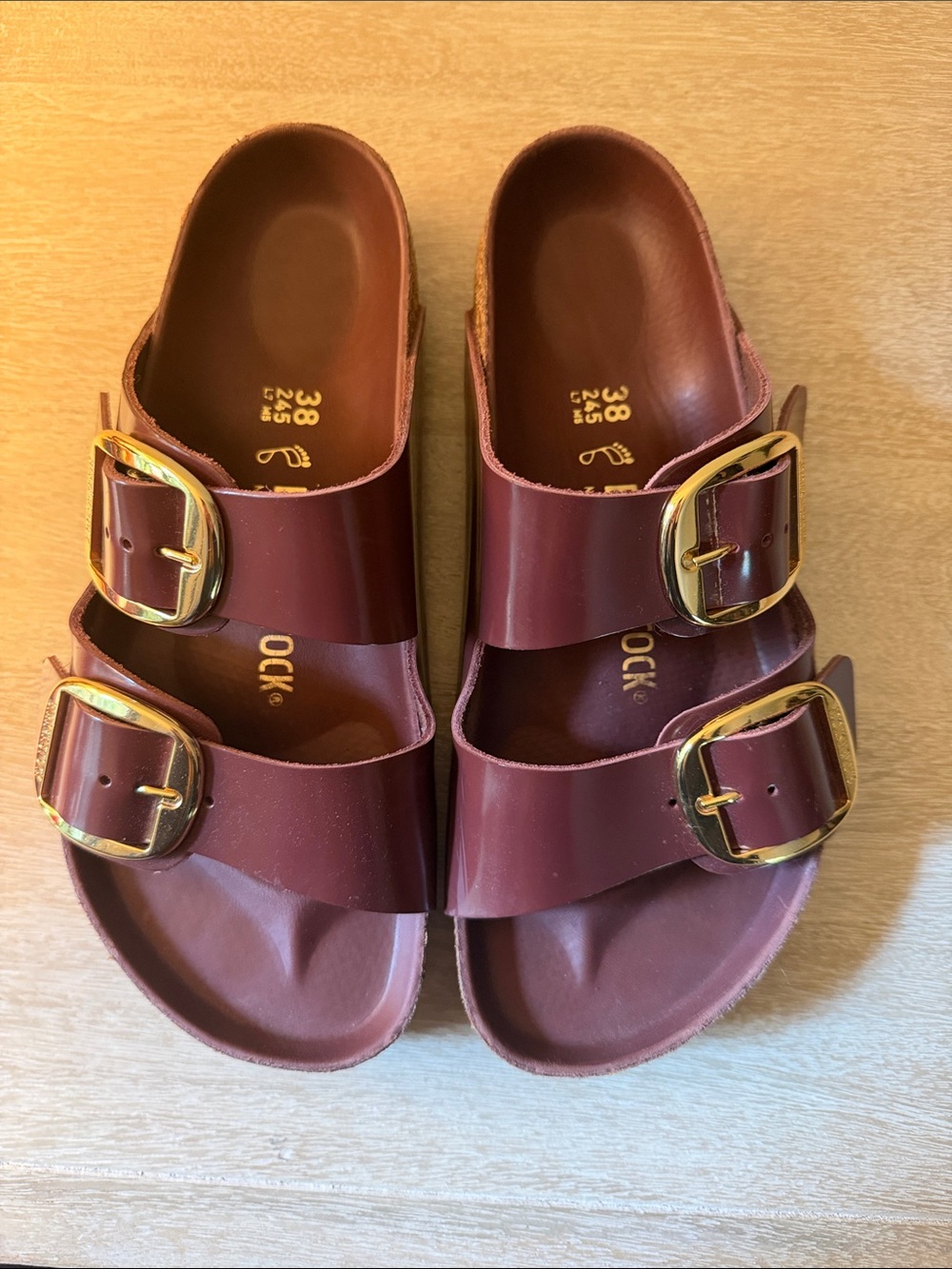 Birkenstock Arizona Big Buckle High Shine Patent Leather Sandals